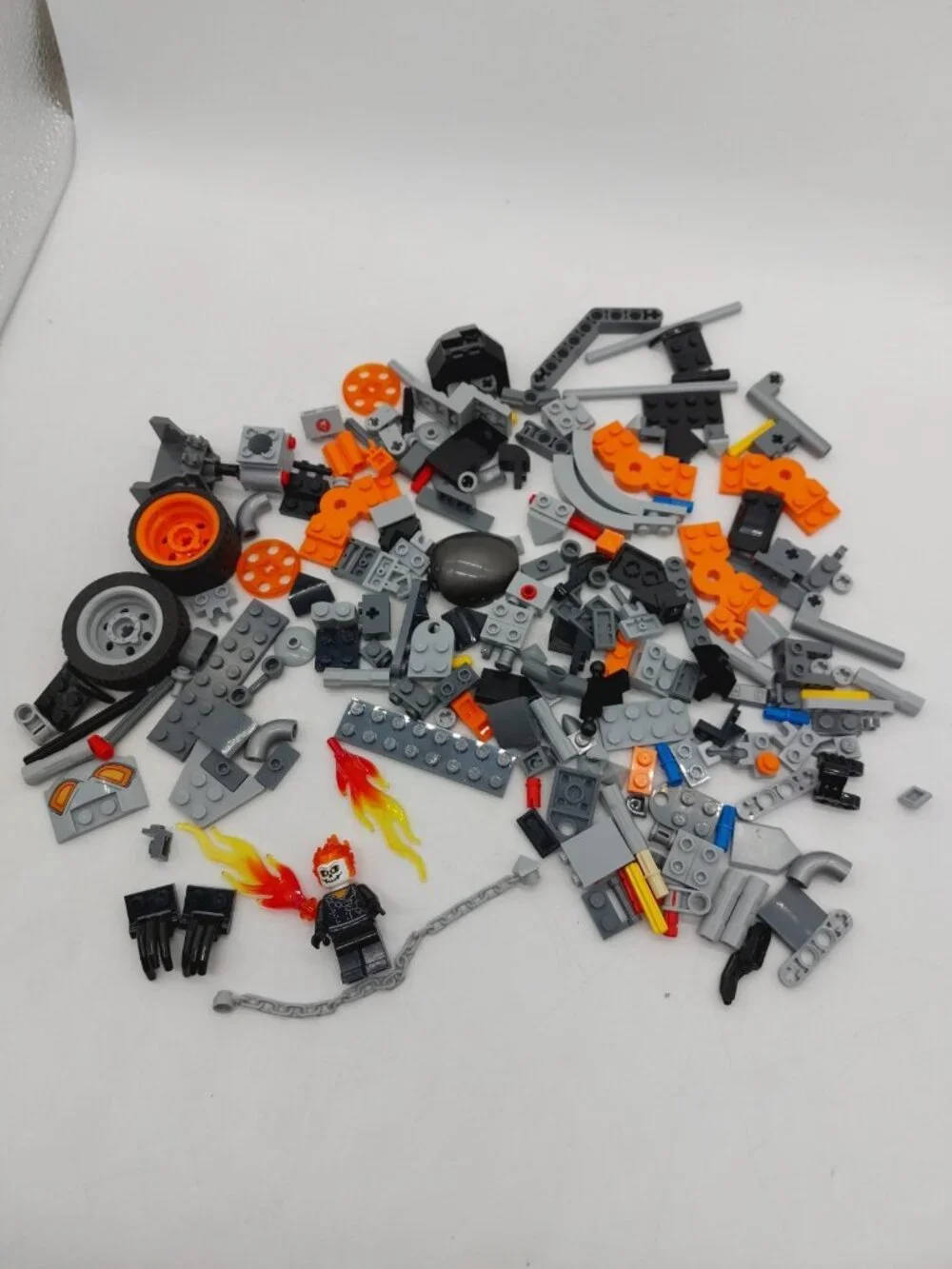 Lego Ghost Rider Minifigure Johnny Blaze Replacement Blocks Incomplete Set